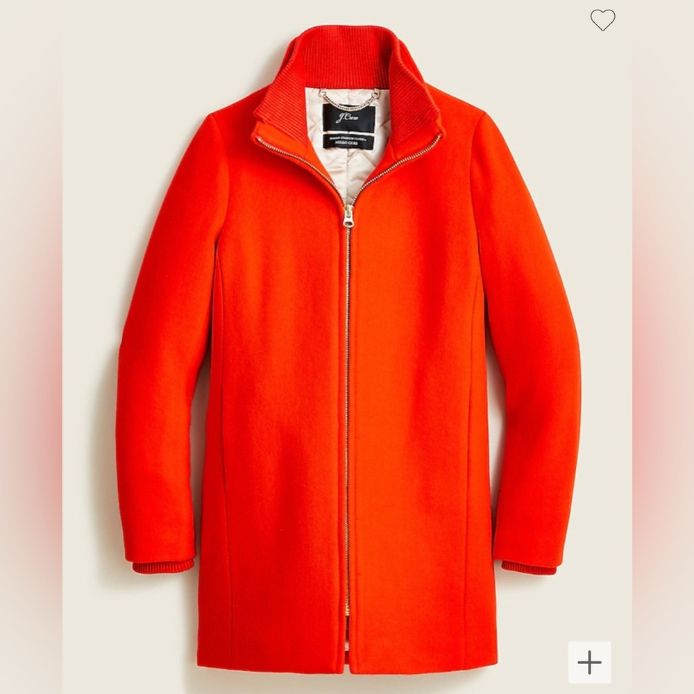 JCrew Italian Wool Lodge Coat - free ship! Red